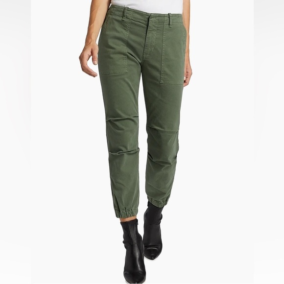 Nili Lotan Pants - Nili Lotan Cropped Military Pants Camo Green Twill Utilitarian Casual Women’s 0